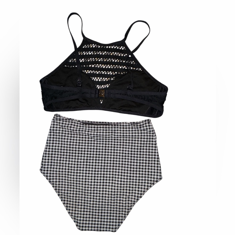 Kenneth Cole Luxe Bikini With Aerie Gingham Check Bottom, Size Med - Picture 3 of 8